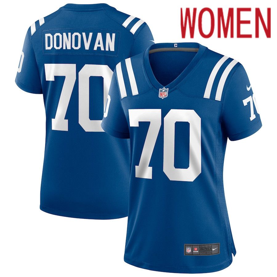 Women Indianapolis Colts #70 Art Donovan Nike Royal Game Retired Player NFL Jersey